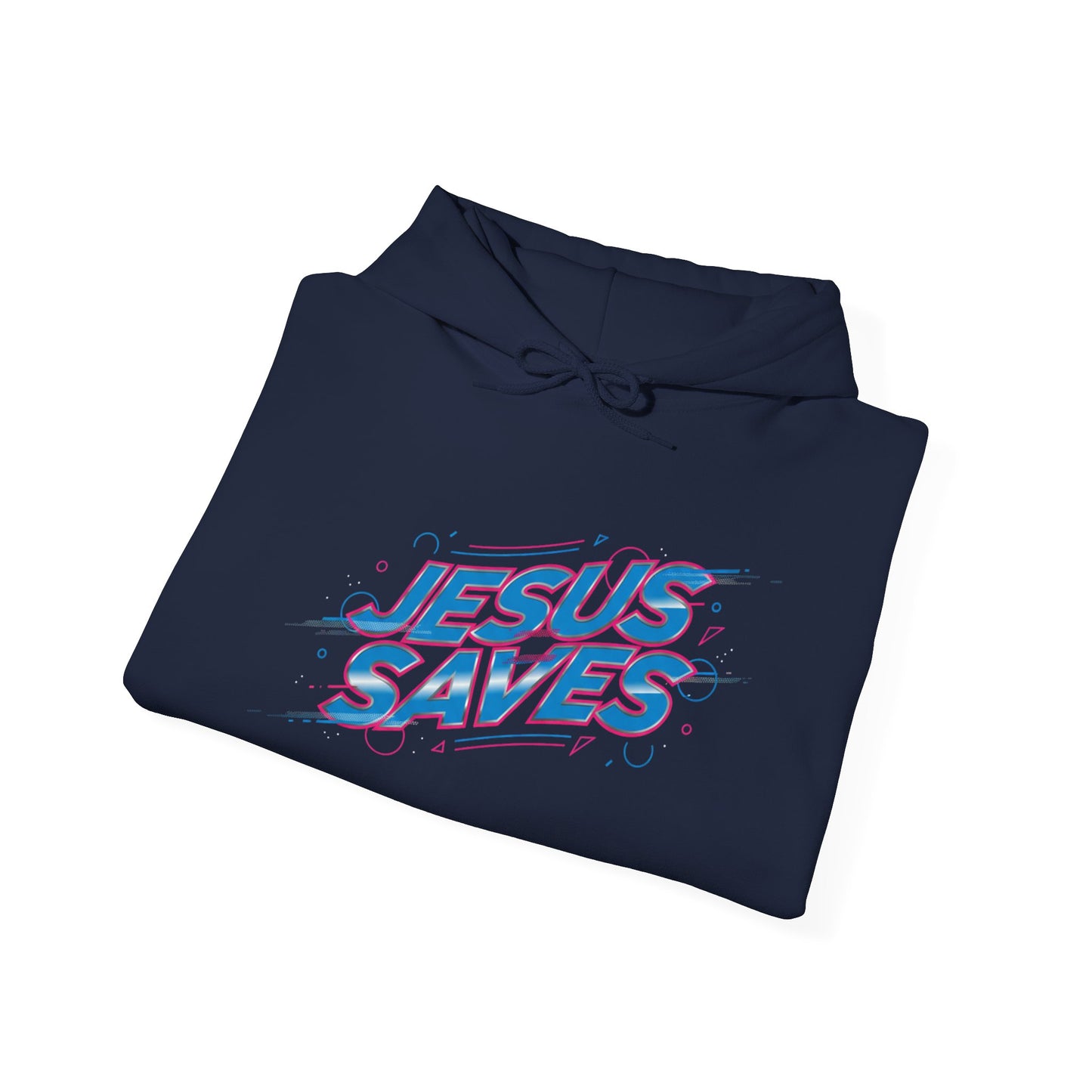 Melting 'JESUS SAVES' Hoodie | kinetic typography, glitch text design