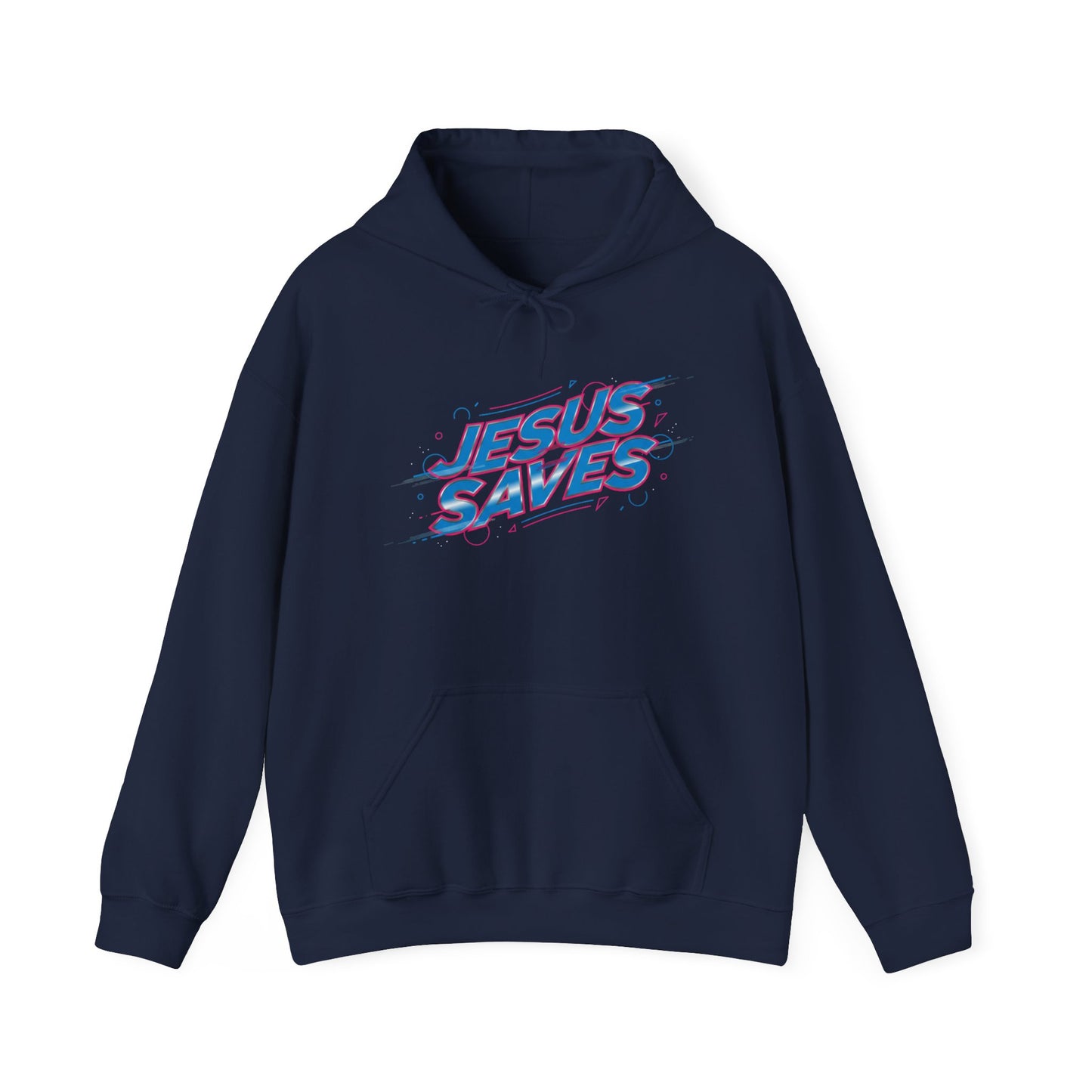 Melting 'JESUS SAVES' Hoodie | kinetic typography, glitch text design