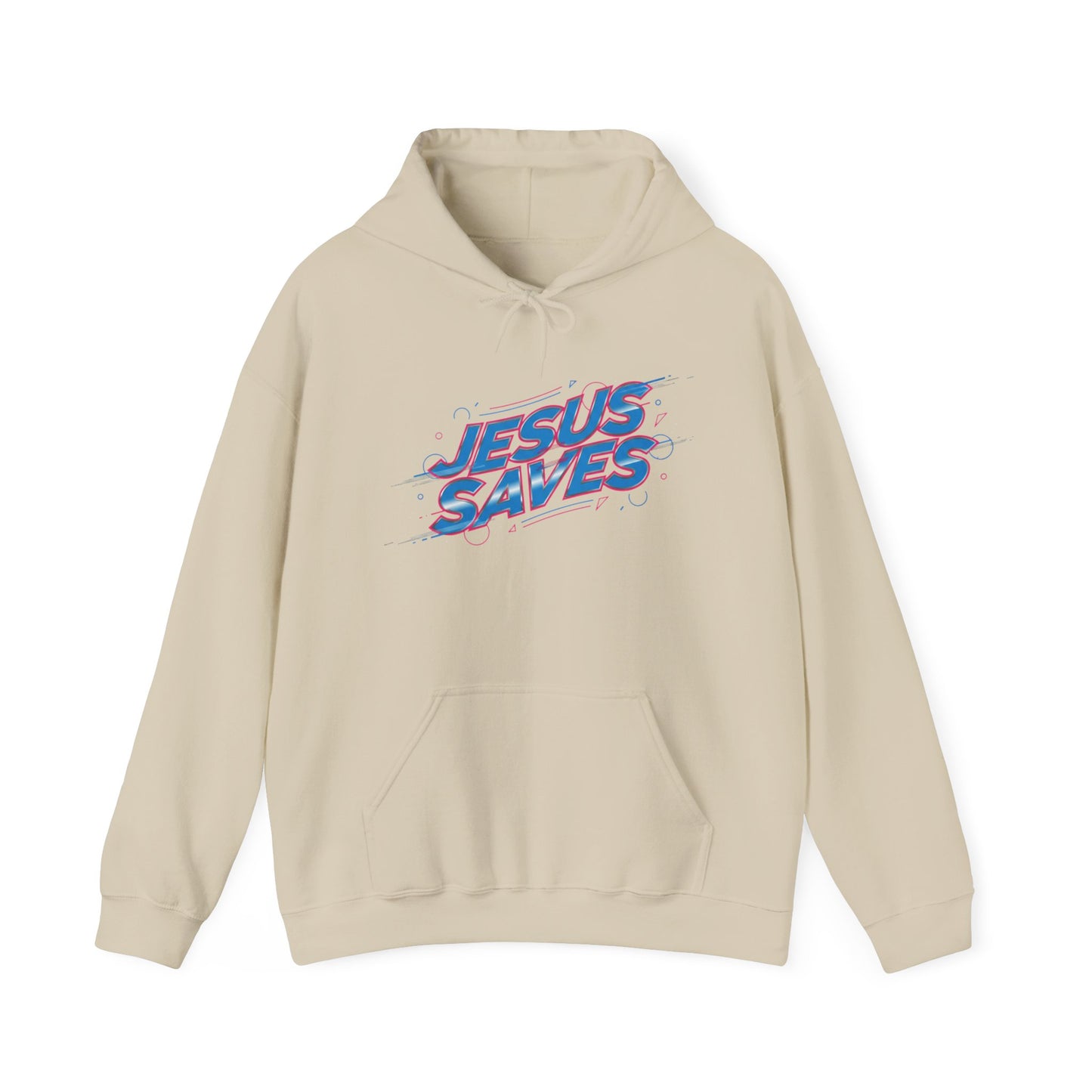 Melting 'JESUS SAVES' Hoodie | kinetic typography, glitch text design