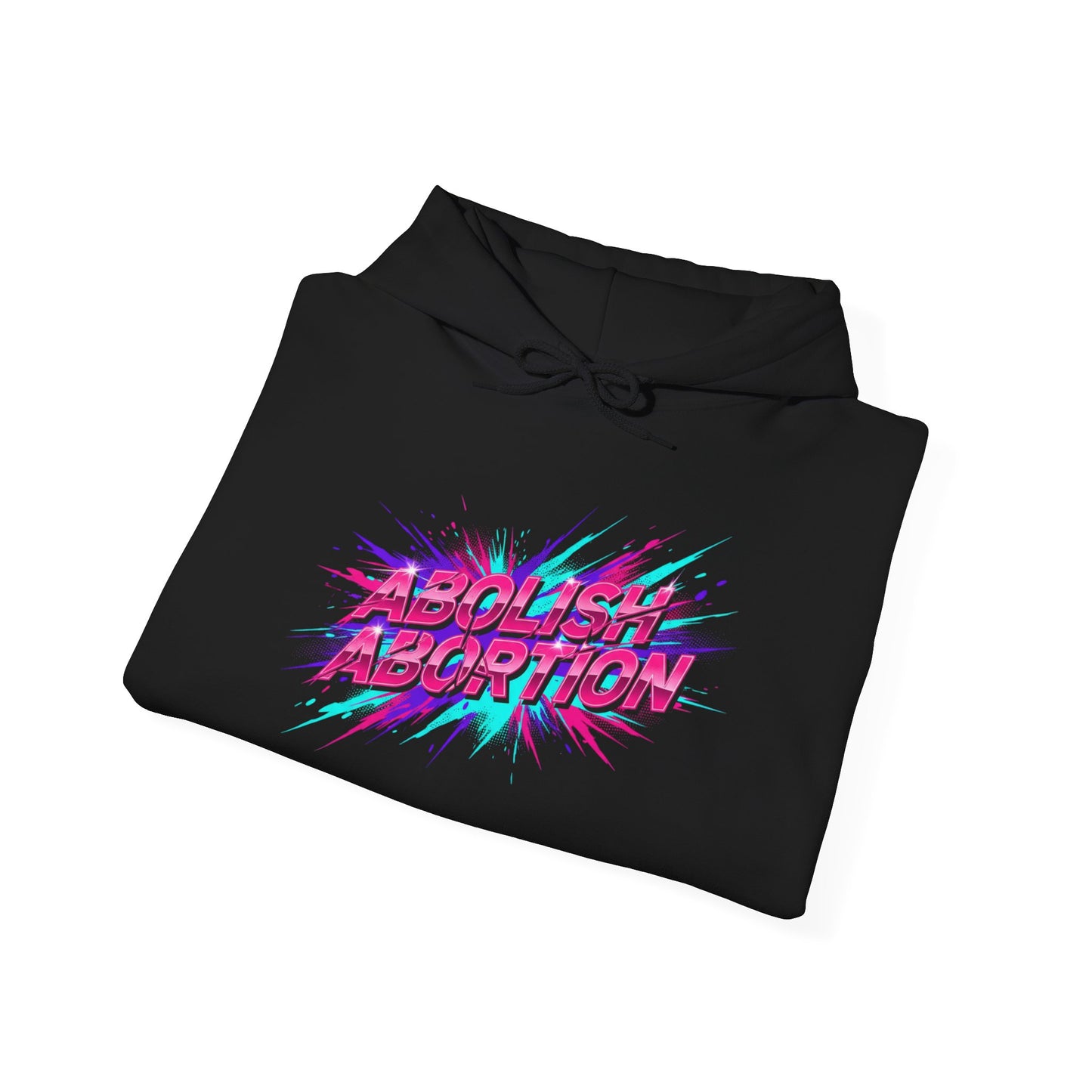 Abolish Abortion Hoodie | Kinetic typography, psychedelic font