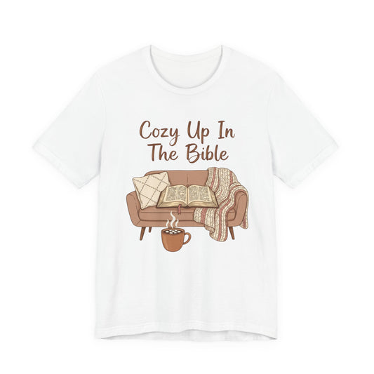 Cozy Up In The Bible Tee | cozy night art, hygge vibes