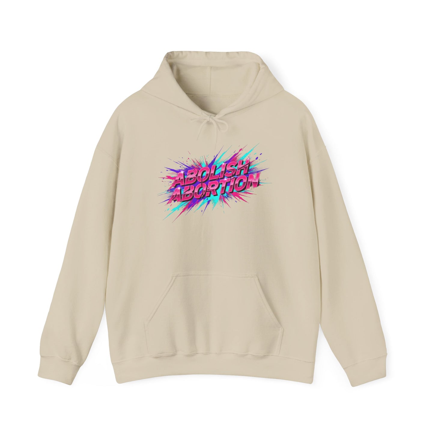 Abolish Abortion Hoodie | Kinetic typography, psychedelic font