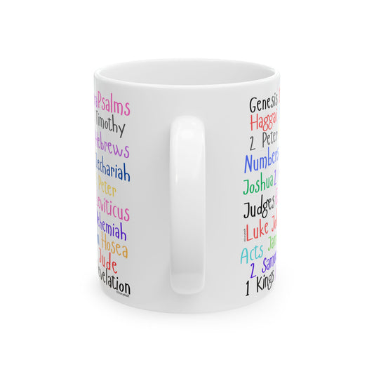 Bible Books Ceramic Mug