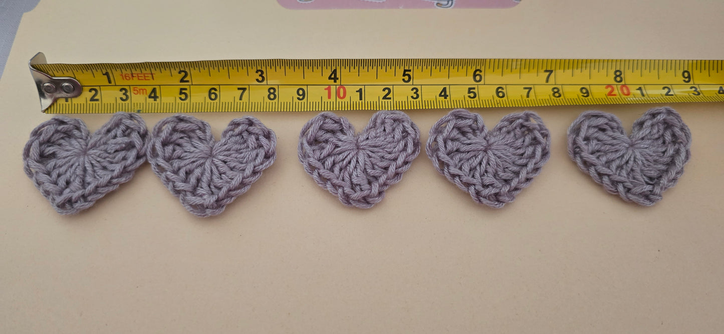 Small Crocheted Hearts
