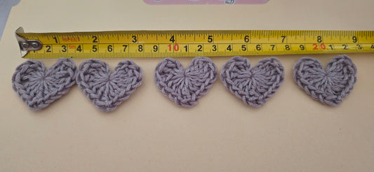 Small Crocheted Hearts