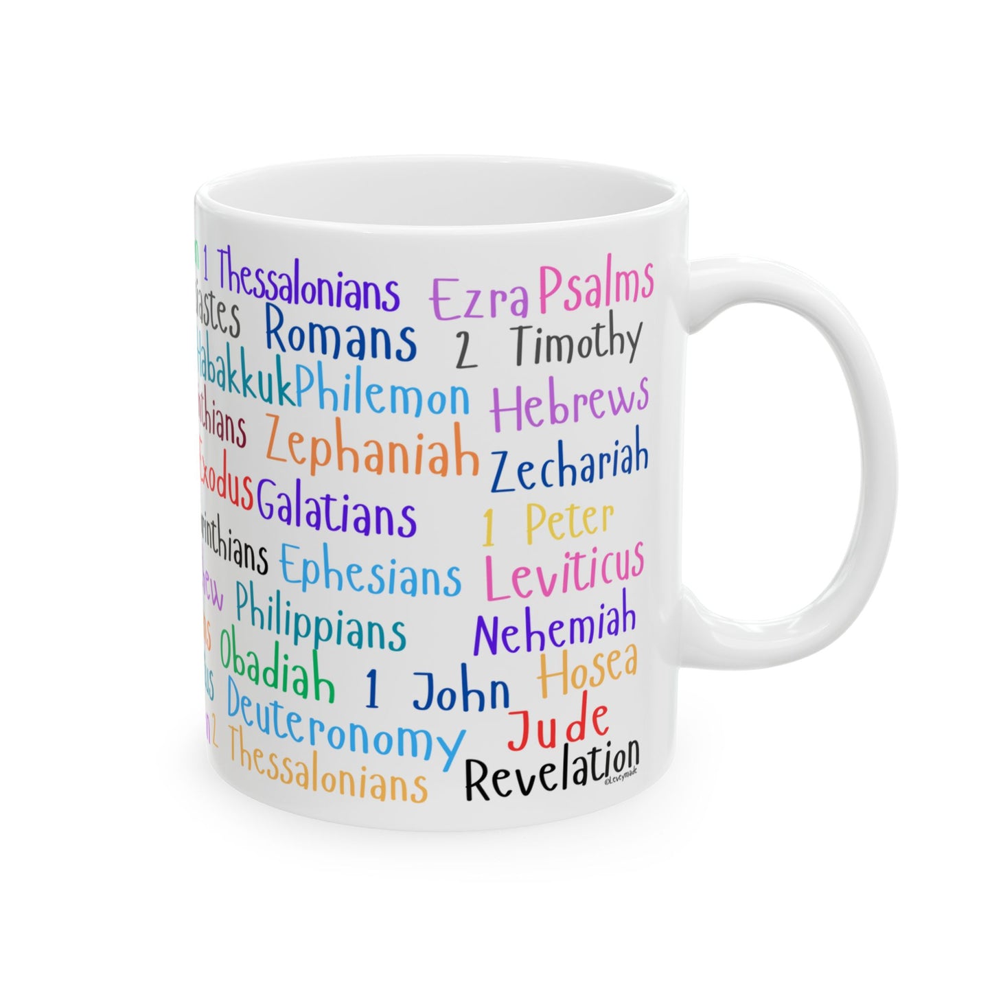 Bible Books Ceramic Mug