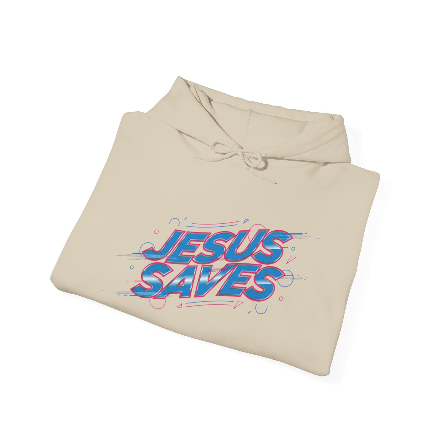 Melting 'JESUS SAVES' Hoodie | kinetic typography, glitch text design