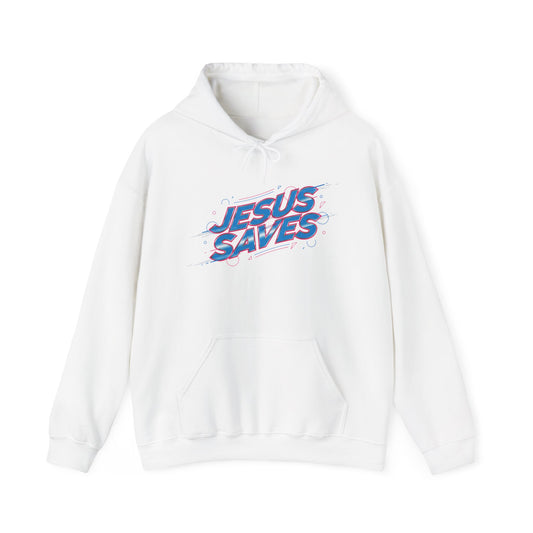 Melting 'JESUS SAVES' Hoodie | kinetic typography, glitch text design