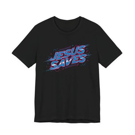 Melting 'Jesus Saves' Tee | Kinetic Typography, Glitch Text Design