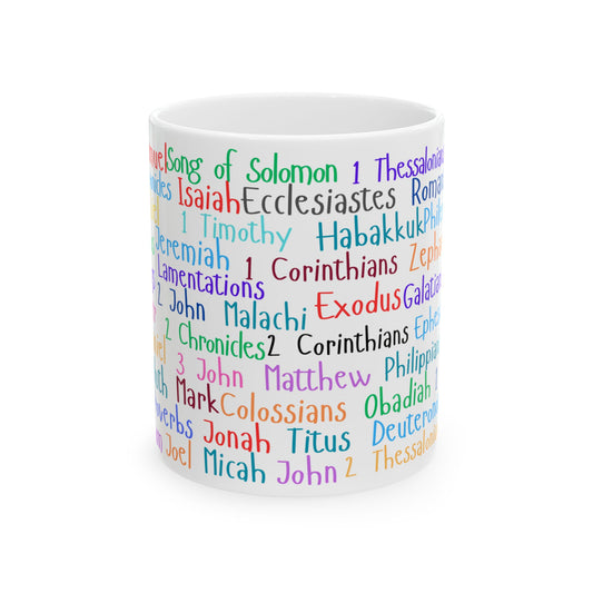Bible Books Ceramic Mug