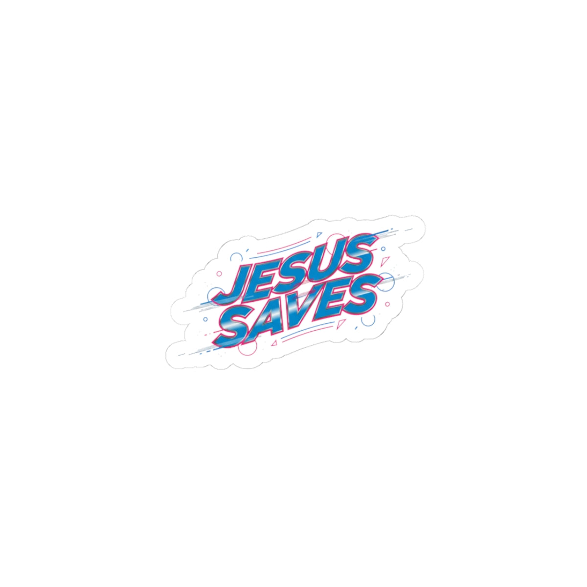 "Jesus Saves" Sticker | Kinetic Typography, Melting Text