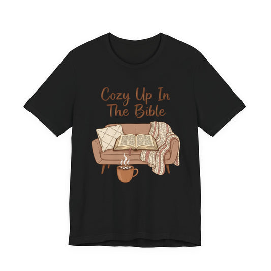 Cozy Up In The Bible Tee | cozy night art, hygge vibes