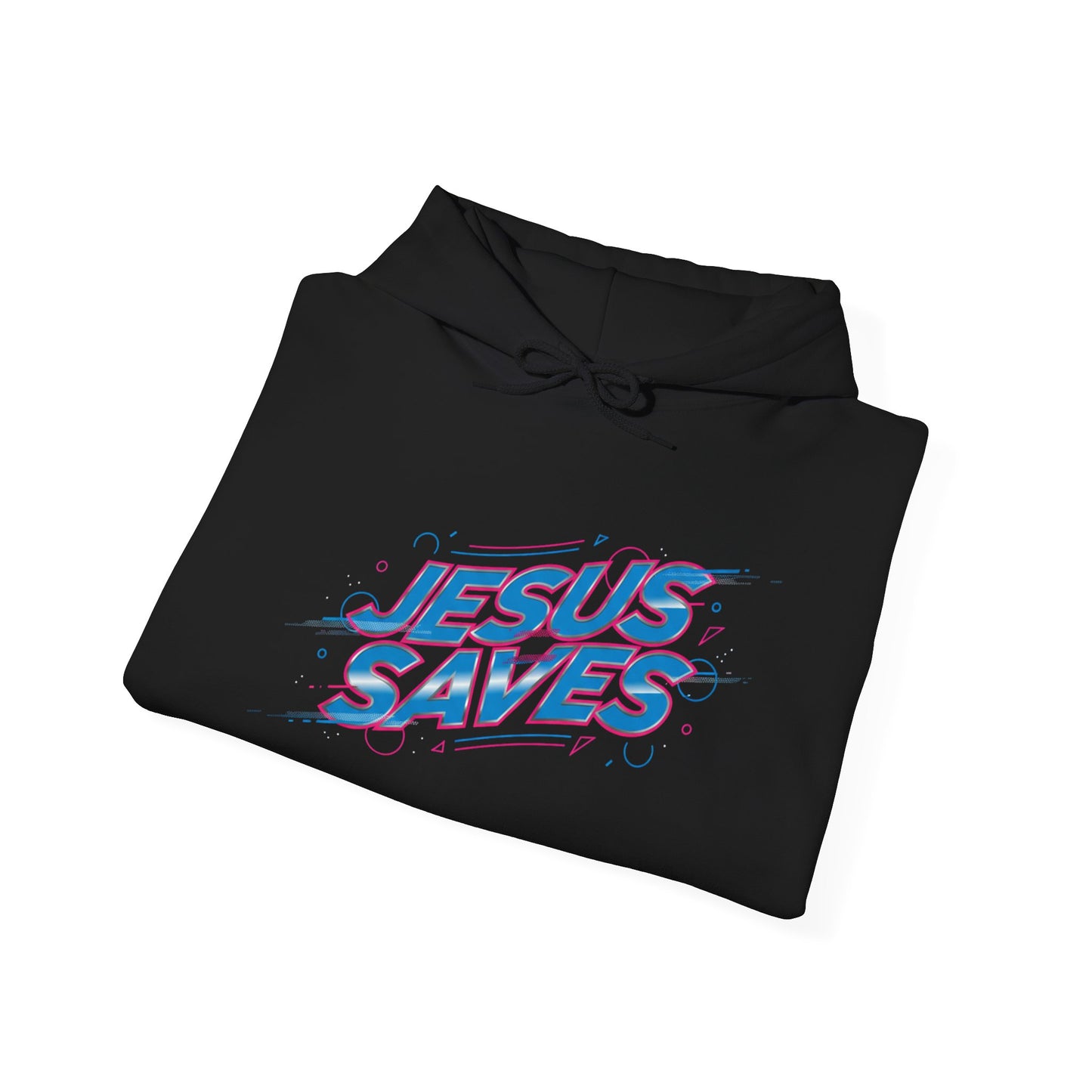Melting 'JESUS SAVES' Hoodie | kinetic typography, glitch text design